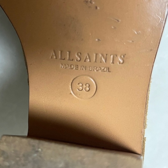 All Saints Tan Suede Jason Boots - Picture 11 of 12